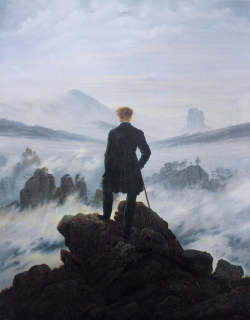 Wanderer Above the Sea of Fog" by Caspar David Friedrich
