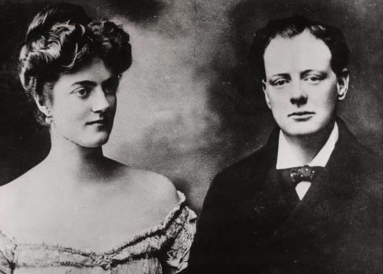Young Winston and clementine Churchill. 
