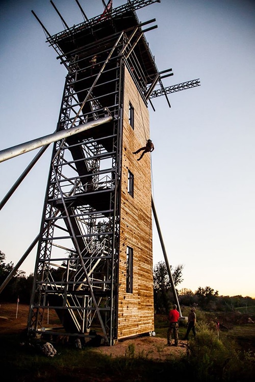 Atomic Athlete Repelling Tower.