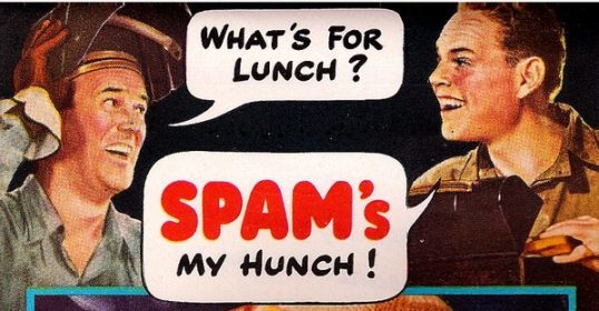 What's for lunch - Spam recipes.