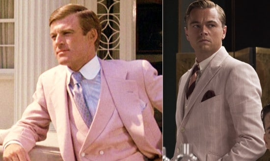 Jay Gatsby wearing pink suit. 