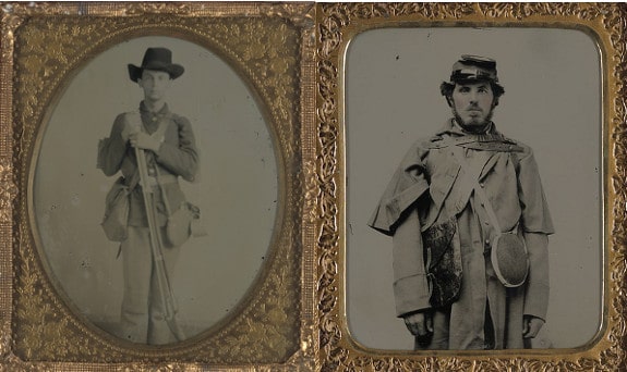Soldiers of the 19th century carried their haversacks on their right shoulder.