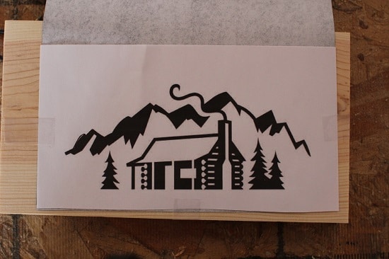 Cabin in the mountains woodburning.