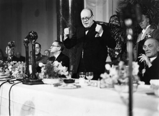 Winston churchill passionate speaking.