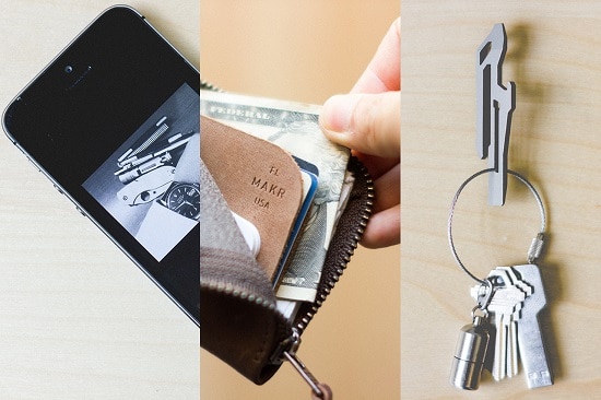 Edc - phone wallet keys.