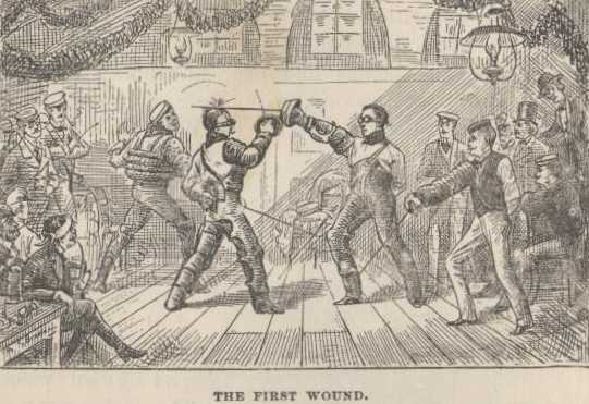 Men fencing illustration. 