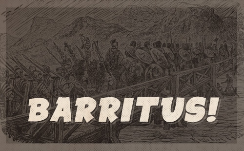 Roman barritus battle cry.