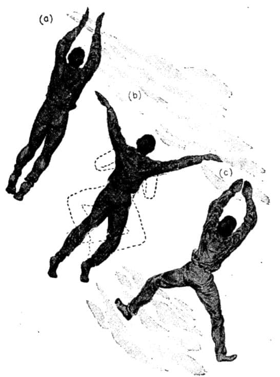 vintage wwii swimming illustration breast stroke