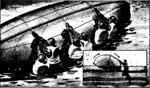 capsized boat