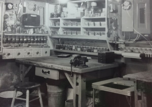 Vintage garage workshop.