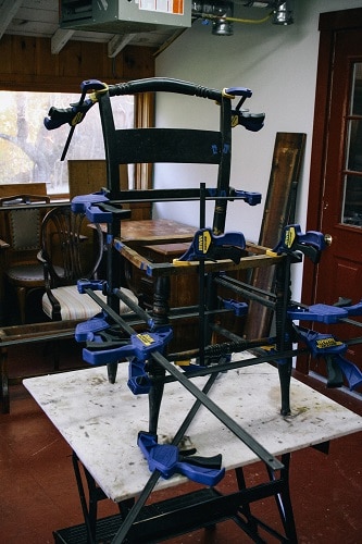 Glued and Clamped Antique chair.