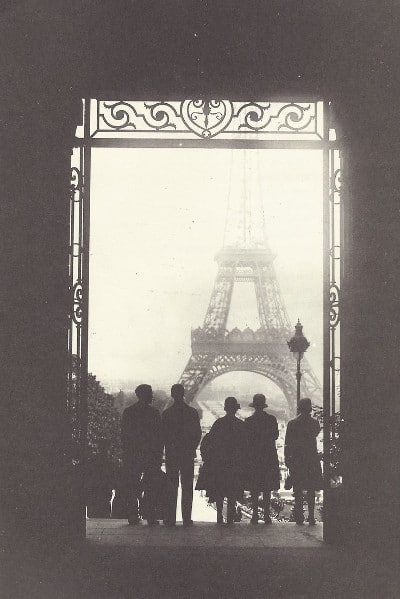 Vintage photograph paris eiffel tower.