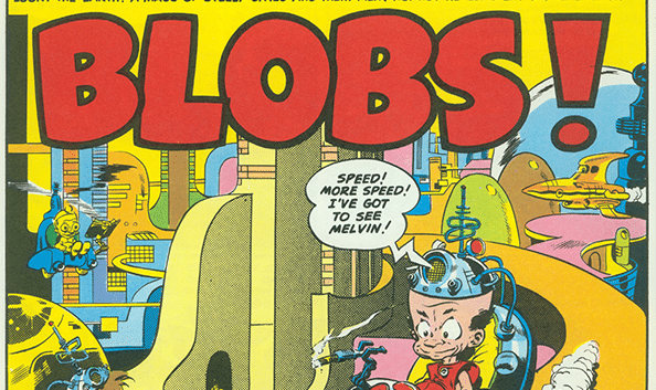 The cover of the 1952 comic book features prescient blobs.