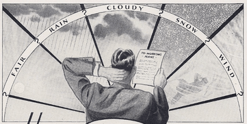  Previsioni meteo vintage illustrazione.