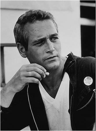 Paul Newman, v-neck t-shirt, style