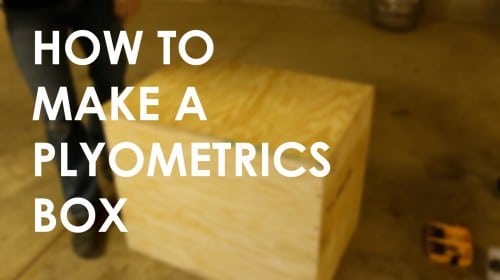 Instructions on how to make a plyometric box at home using DIY methods.