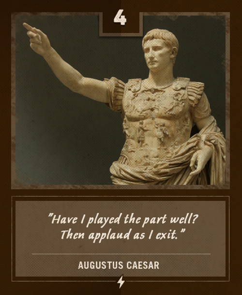 What Were Augustus Last Words Mastery Wiki