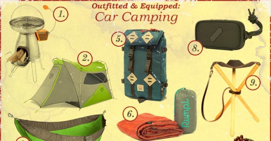 A list of items for car camping equipped with all the essentials.