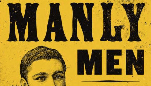 The book cover features manly men embodying Christian values and masculinity.