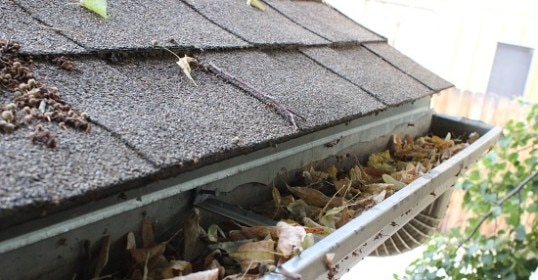 gutter fulls of leaves how to clean gutters
