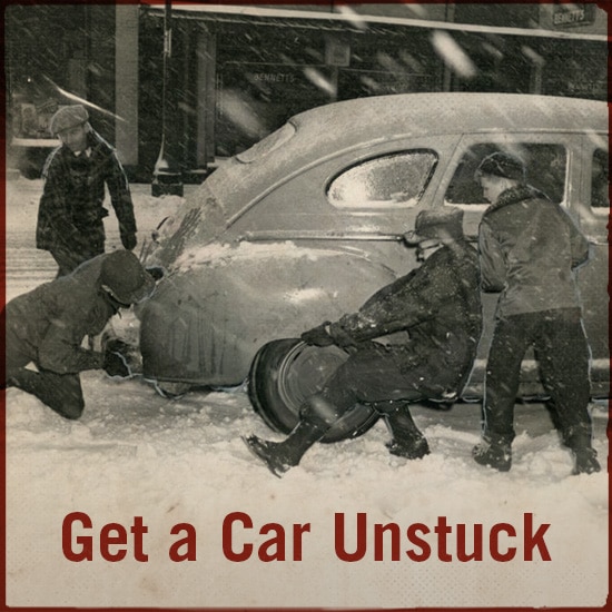 Get a car unstuck.