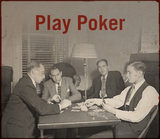 Men are playing poker.