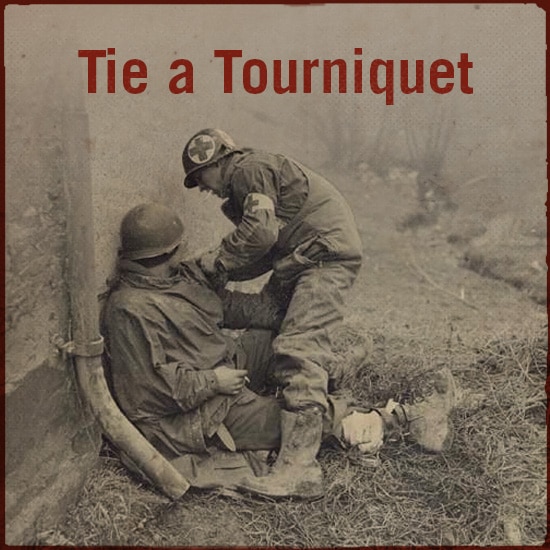 Tie a tourniquet.