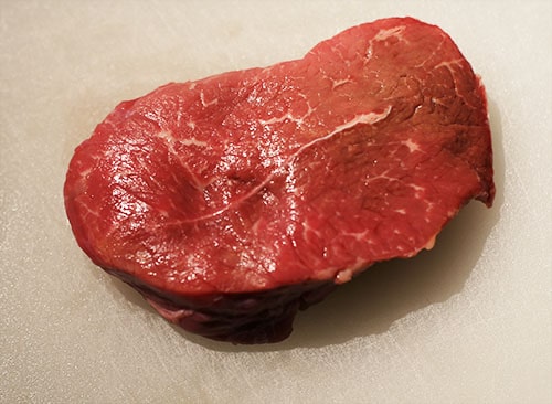 Charcoal steak.