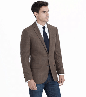 formal coat with jeans