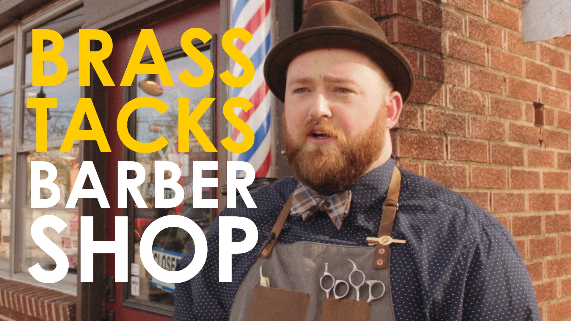 Barber shop specializing in *haircuts* and shaves.