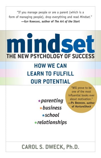 Mindset, book cover by carol dweck.