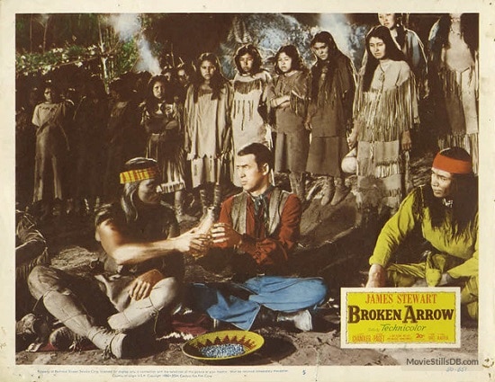 James stewart broken arrow western movie poster.