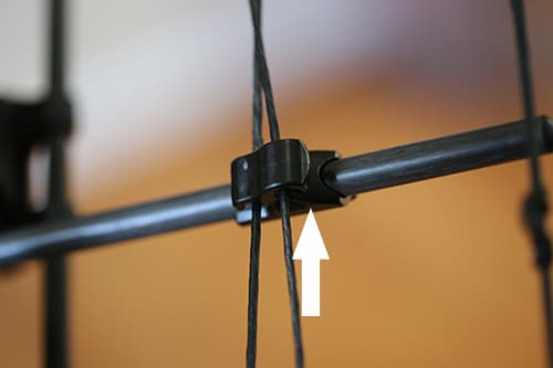 Compound bow cable slide parts and anatomy.
