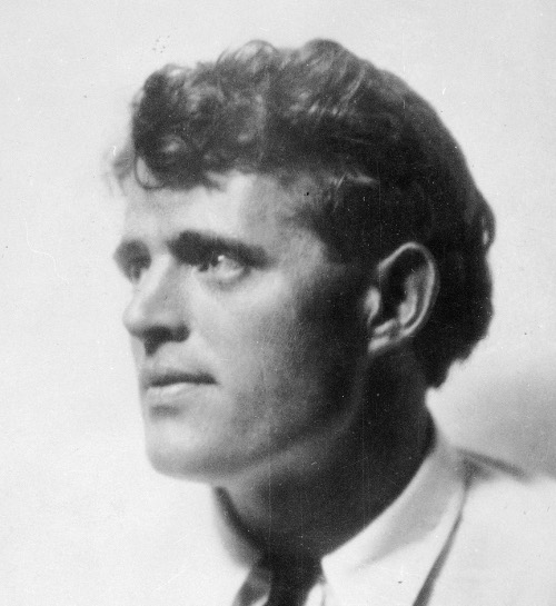 Jack london head shot looking off into distance.