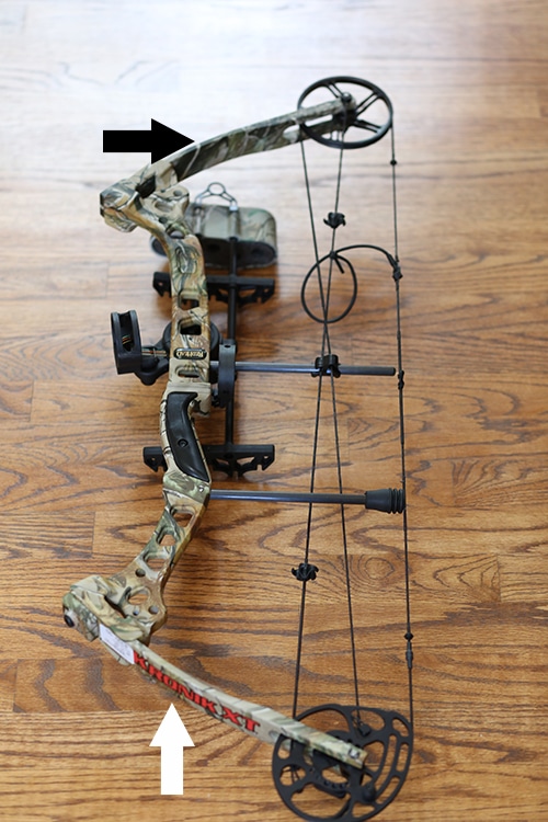 Parts of a store compound bow