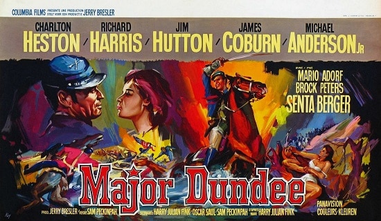 cartel de cine occidental de dundee importante charlton heston