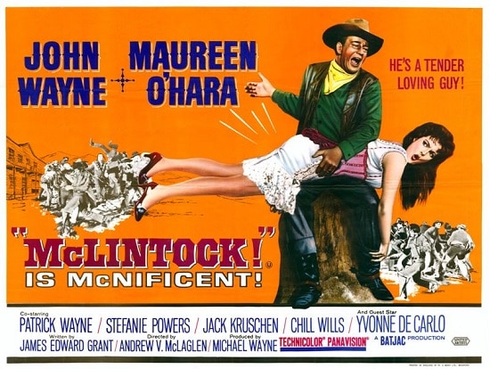 cartel de película occidental de mclintock john wayne 