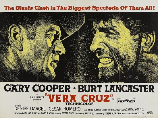 Cartel de la película de Vera Cruz Gary Cooper burt Lancaster