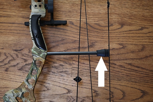 Compond bow parts string vibration arrester.