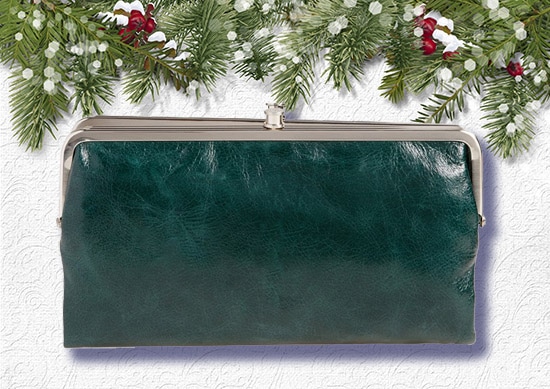 Women Hobo Clutch White Christmas Background.