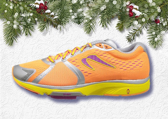 Newton Running Shoes for men with Christmas Background. 