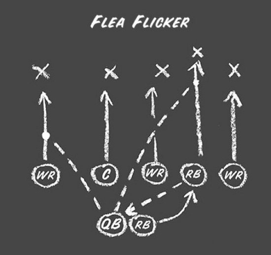 Backyard Football Play Diagram Flea Flicker.