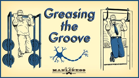 Get stronger by greasing the groove illustration.