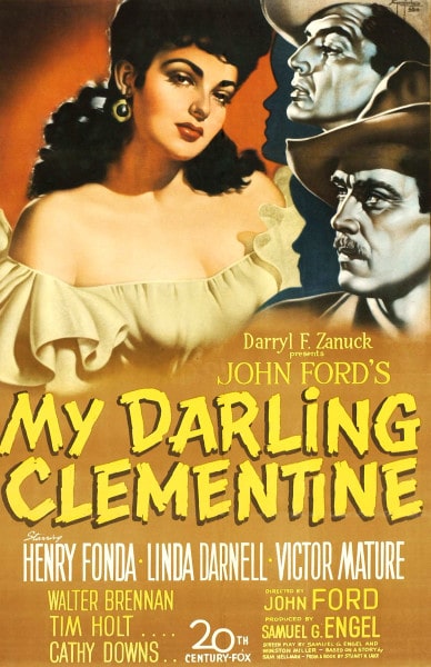 My darling clementine western movie poster john ford.