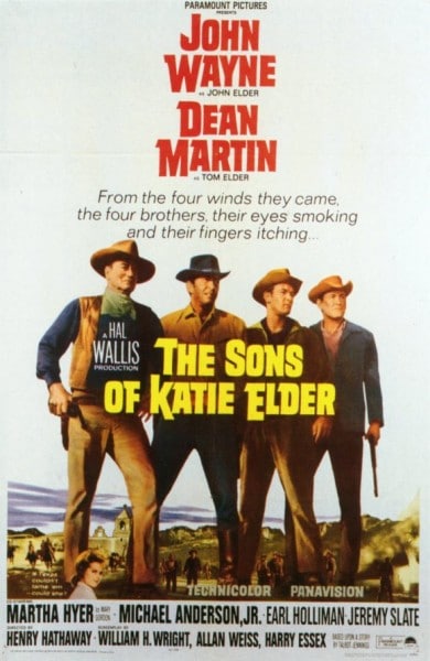 Sons of katie elder western movie poster john wayne. 