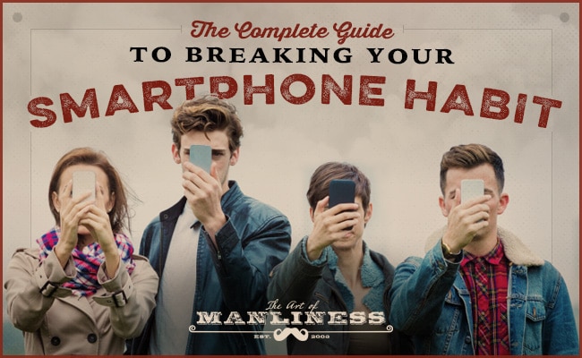 Youngest looking at smartphones with blocking faces. 