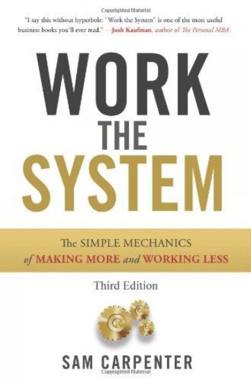 Book cover, work the system by Sam carpenter.