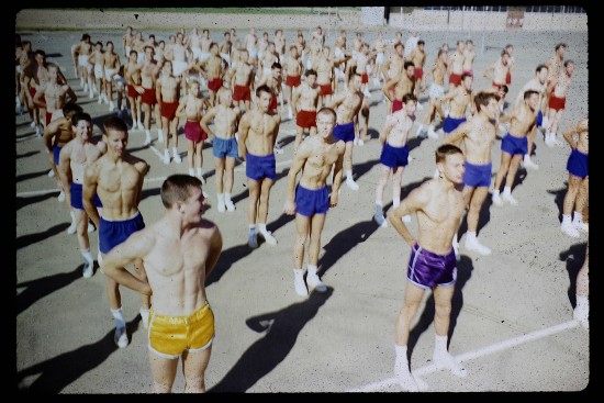 A physical fitness training program in school. 