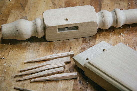 Mortise and tenon joint.