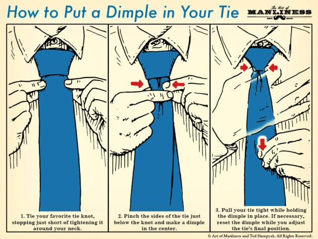 How to Put a Dimple In Your Tie | The Art of Manliness